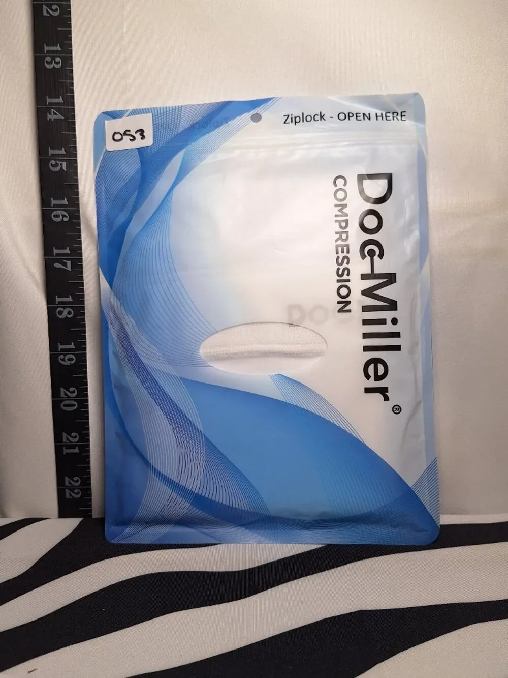 Doc Miller Compression Open Toe Compression Socks, 1 Pair, White